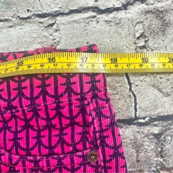 Vineyard Vines Pants‎ Womens Sz.10 Pink Corduroy 5-Pocket Anchor Print Ankle - Picture 7 of 9